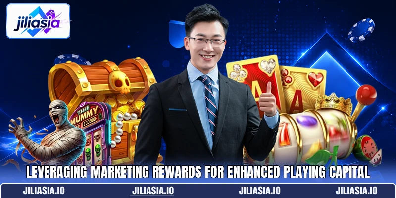 Leveraging marketing rewards for enhanced playing capital Leveraging marketing rewards for enhanced playing capital